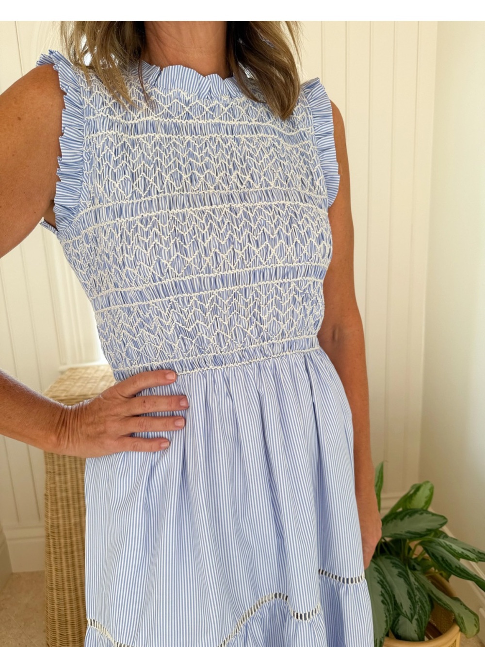 NWT Oliphant Chatham Light Blue Sleeveless Maxi Dress (Size Small) - Picture 5 of 8